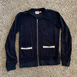 Juice couture black terry zip jacket